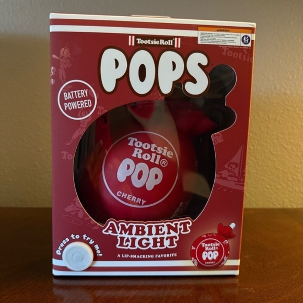 NWB Tootsie Roll Pops cherry ambient light